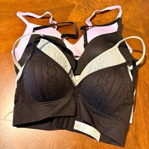 Lot 4 Wonder Nation Girls Bras 32A Longline & Seamless Training Bras EUC